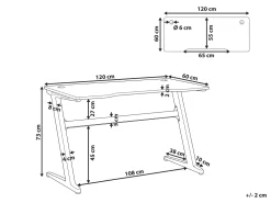 Sale Beliani Pelipoyta Led-Valo Musta 120 X 60 Cm Darfur