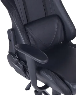 Fashion Beliani Pelituoli Keinonahka Led-Valo Musta Gleam