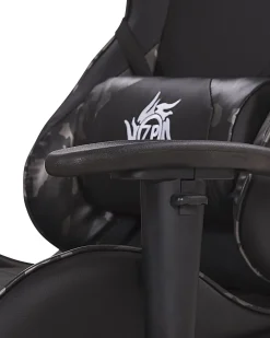 Online Beliani Pelituoli Keinonahka Maastokuvio Musta/Tummanharmaa Victory