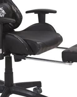 Online Beliani Pelituoli Keinonahka Maastokuvio Musta/Tummanharmaa Victory