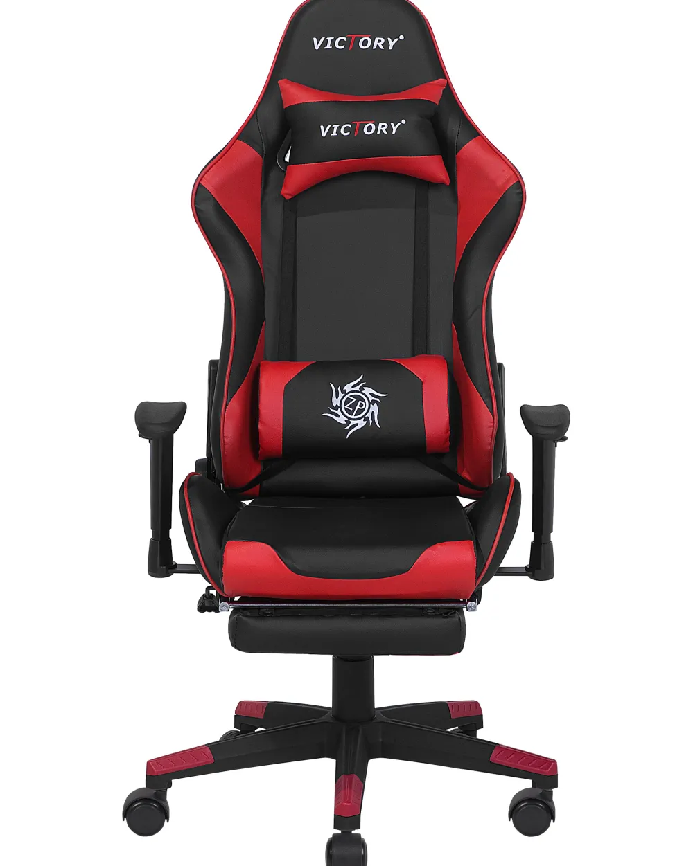 Store Beliani Pelituoli Keinonahka Musta/Punainen Victory