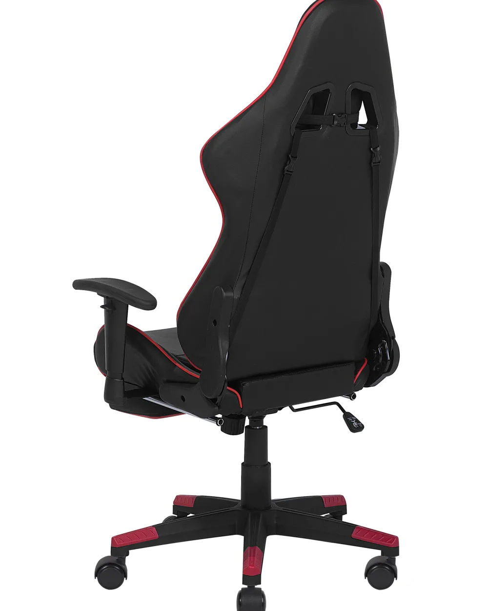 Store Beliani Pelituoli Keinonahka Musta/Punainen Victory