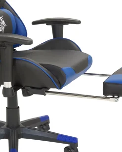 Shop Beliani Pelituoli Keinonahka Musta/Sininen Victory