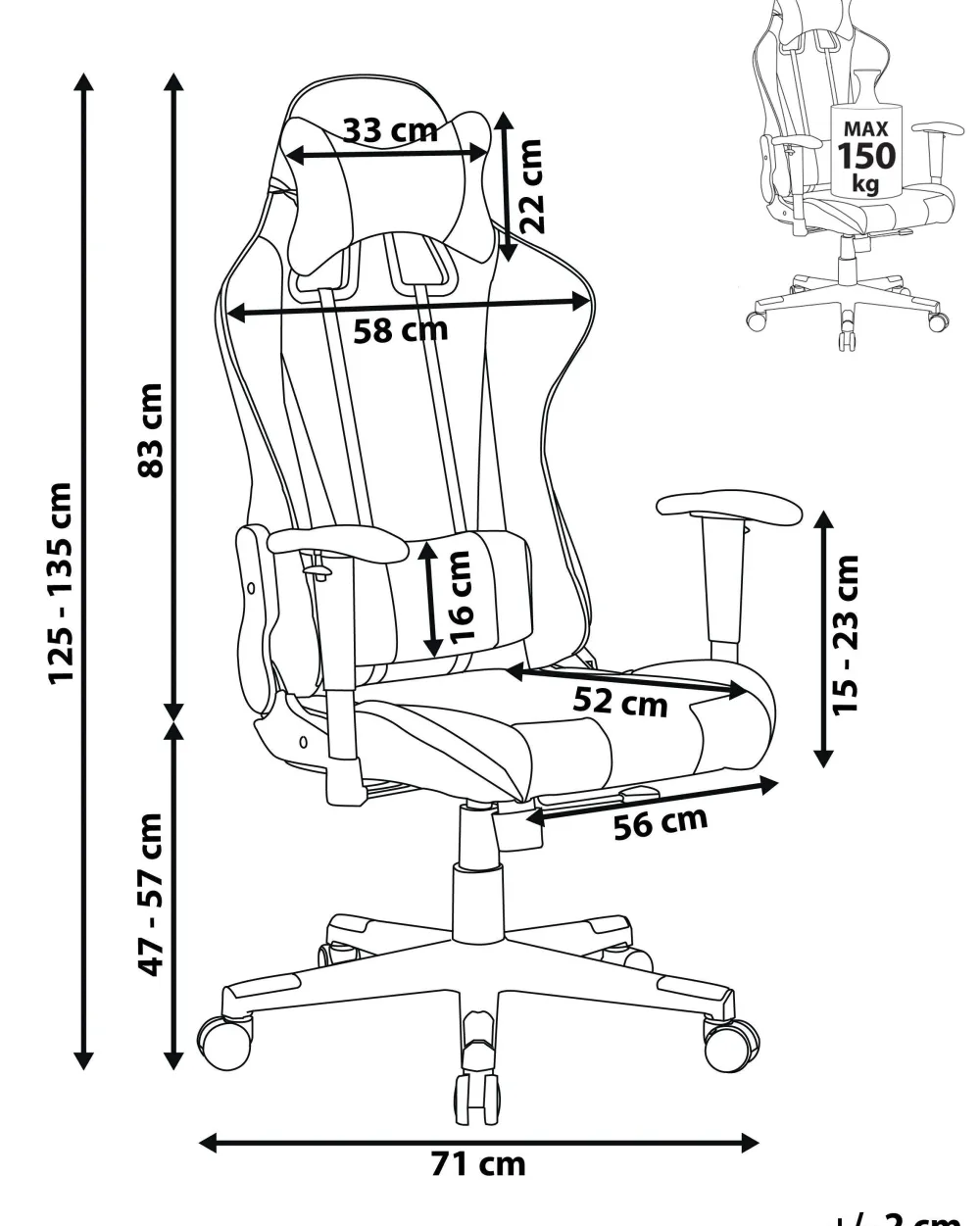 Store Beliani Pelituoli Keinonahka Musta/Tummansininen Gamer