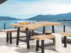 Ulkokalusteet<Beliani Penkki Musta Scania