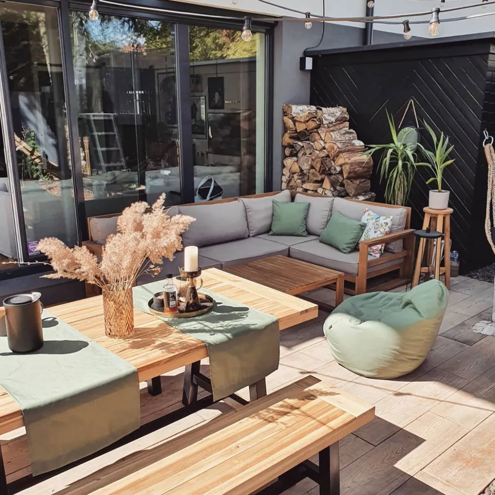 Ulkokalusteet<Beliani Penkki Musta Scania