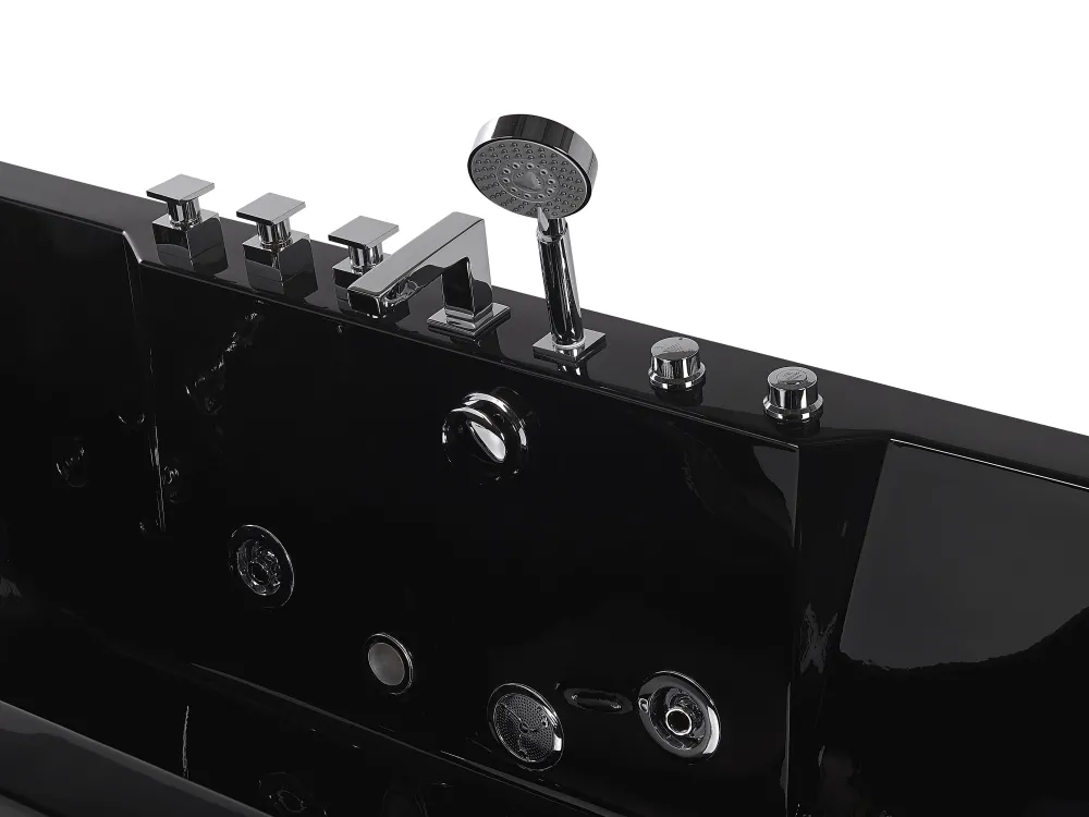 Kylpy- & Poreammeet<Beliani Poreamme Led-Valot Musta 170 X 80 Cm Hawes