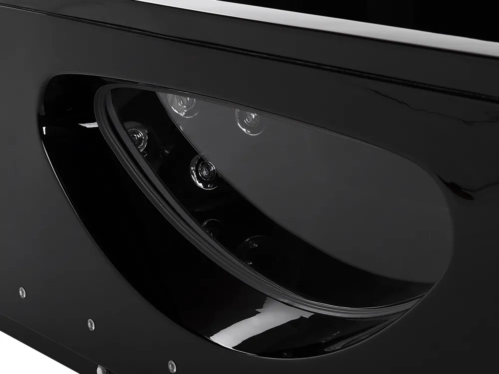 Kylpy- & Poreammeet<Beliani Poreamme Led-Valot Musta 170 X 80 Cm Hawes