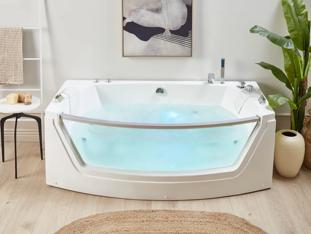 Best Beliani Poreamme Led-Valot Valkoinen 175 X 85 Cm Fuerte