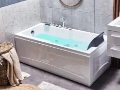 Kylpy- & Poreammeet<Beliani Poreamme Oikeak. Led-Valot Valkoinen 169 X 81 Cm Artemisa