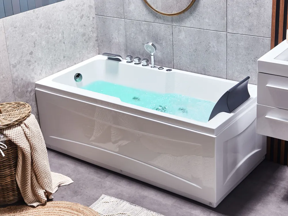 Kylpy- & Poreammeet<Beliani Poreamme Oikeak. Led-Valot Valkoinen 169 X 81 Cm Artemisa