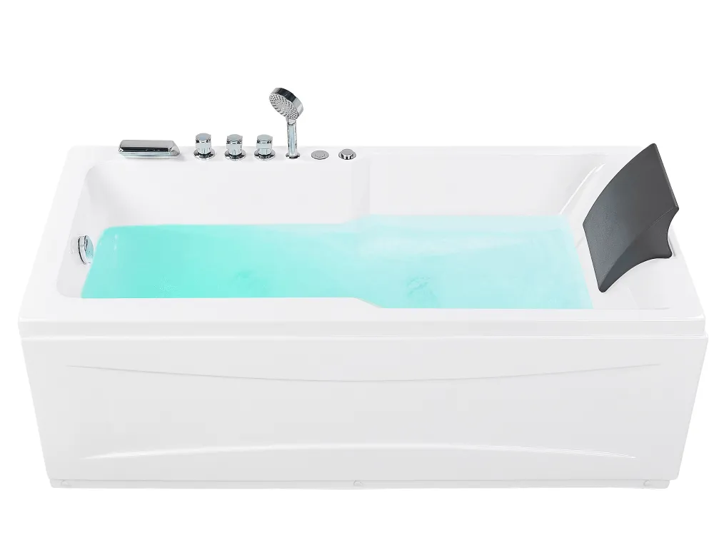 Kylpy- & Poreammeet<Beliani Poreamme Oikeak. Led-Valot Valkoinen 169 X 81 Cm Artemisa