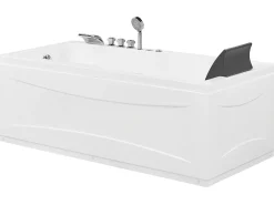 Kylpy- & Poreammeet<Beliani Poreamme Oikeak. Led-Valot Valkoinen 169 X 81 Cm Artemisa