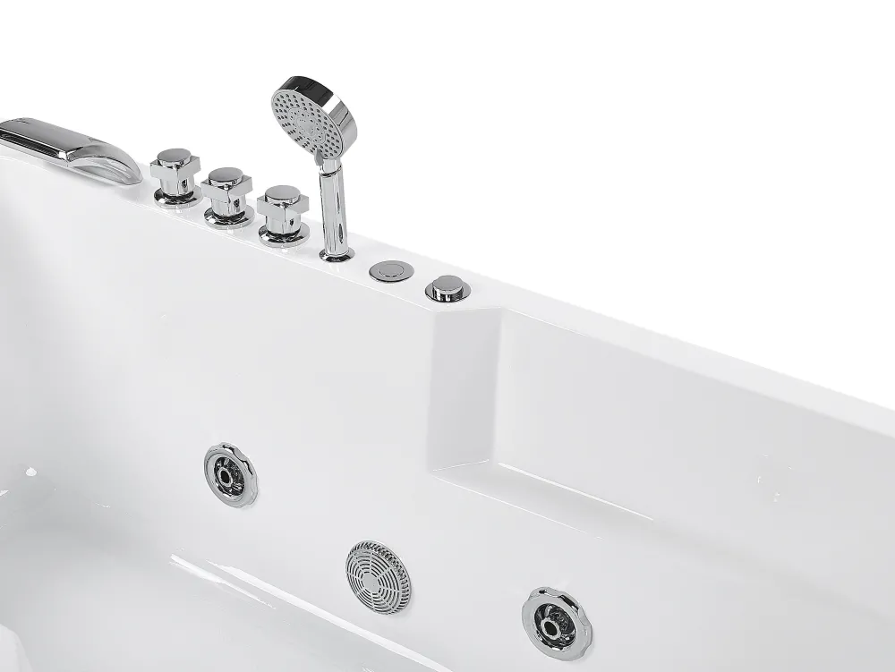 Kylpy- & Poreammeet<Beliani Poreamme Oikeak. Led-Valot Valkoinen 169 X 81 Cm Artemisa