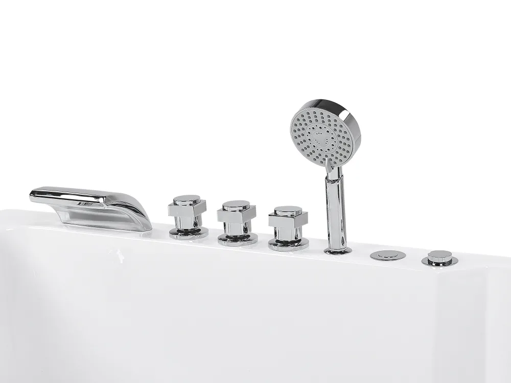 Kylpy- & Poreammeet<Beliani Poreamme Oikeak. Led-Valot Valkoinen 169 X 81 Cm Artemisa