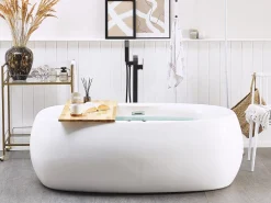 Kylpy- & Poreammeet<Beliani Poreamme Vapaasti Seisova Led-Valot Valkoinen 180 X 100 Cm Mustique