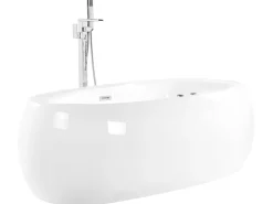 Kylpy- & Poreammeet<Beliani Poreamme Vapaasti Seisova Led-Valot Valkoinen 180 X 100 Cm Mustique