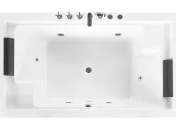 Kylpy- & Poreammeet<Beliani Poreamme Vapaasti Seisova Valkoinen 180 X 110 Cm Saona