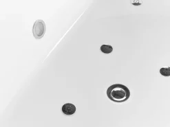 Kylpy- & Poreammeet<Beliani Poreamme Vapaasti Seisova Led-Valot Musta 170 X 80 Cm Nevis Iii