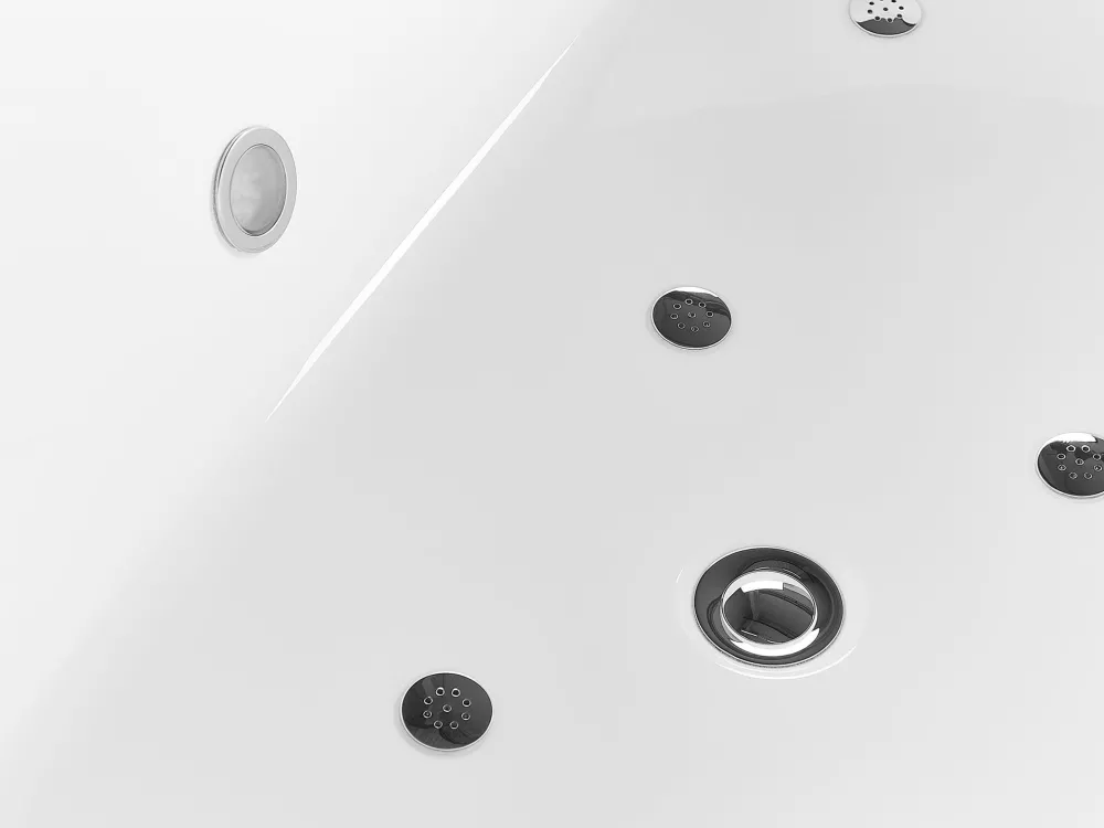 Kylpy- & Poreammeet<Beliani Poreamme Vapaasti Seisova Led-Valot Musta 170 X 80 Cm Nevis Iii