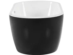 Kylpy- & Poreammeet<Beliani Poreamme Vapaasti Seisova Led-Valot Musta 170 X 80 Cm Nevis Iii