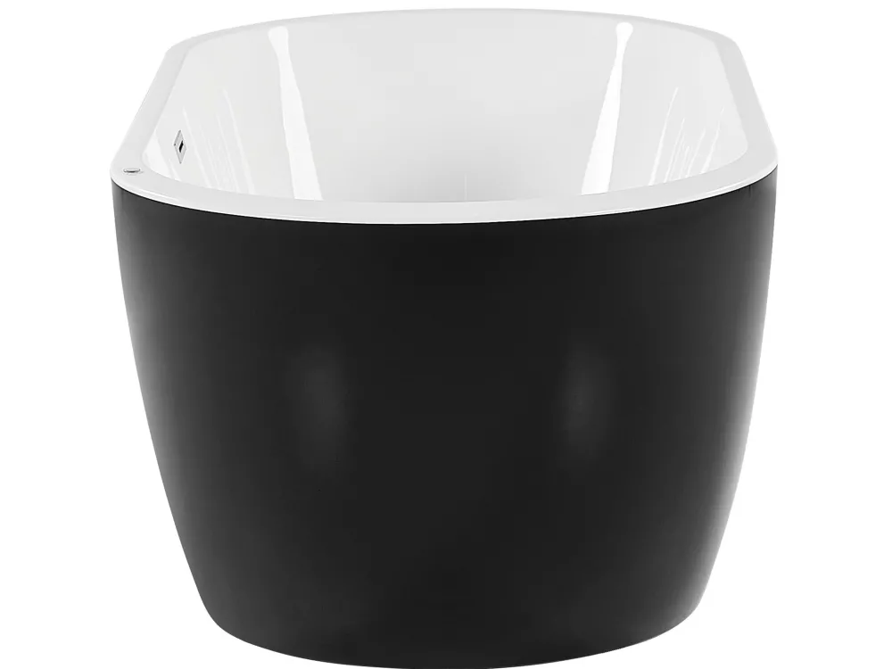 Kylpy- & Poreammeet<Beliani Poreamme Vapaasti Seisova Led-Valot Musta 170 X 80 Cm Nevis Iii