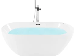 Kylpy- & Poreammeet<Beliani Poreamme Vapaasti Seisova Led-Valot Valkoinen 170 X 80 Cm Nevis