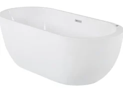 Kylpy- & Poreammeet<Beliani Poreamme Vapaasti Seisova Led-Valot Valkoinen 170 X 80 Cm Nevis