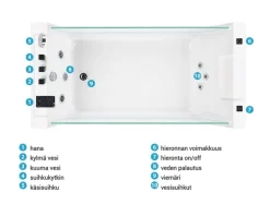 Hot Beliani Poreamme Vapaasti Seisova Valkoinen 170 X 80 Cm Oyon