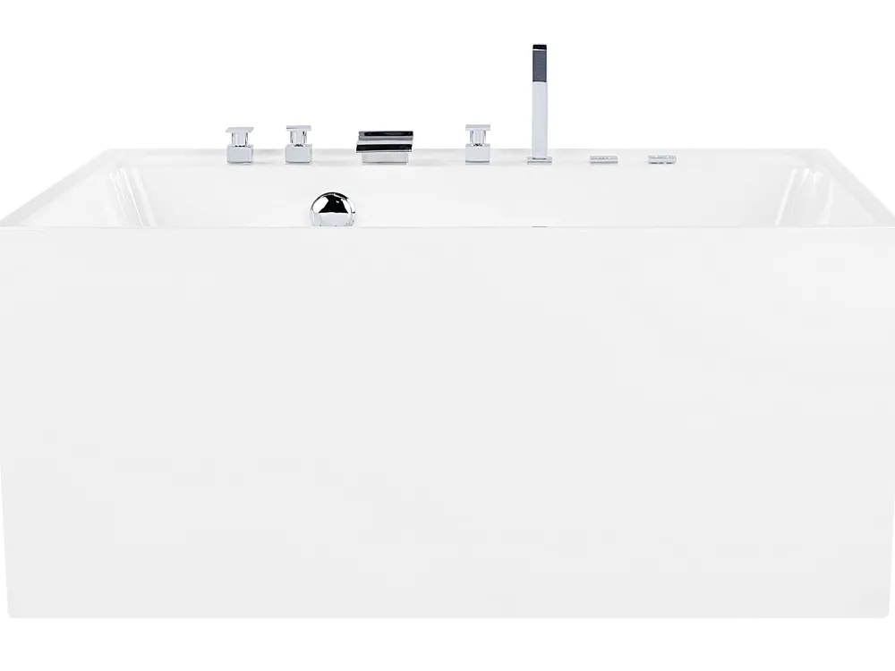 Kylpy- & Poreammeet<Beliani Poreamme Vapaasti Seisova Valkoinen 130 X 130 Cm Tahua