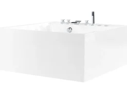 Kylpy- & Poreammeet<Beliani Poreamme Vapaasti Seisova Valkoinen 130 X 130 Cm Tahua