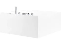 Kylpy- & Poreammeet<Beliani Poreamme Vapaasti Seisova Valkoinen 130 X 130 Cm Tahua