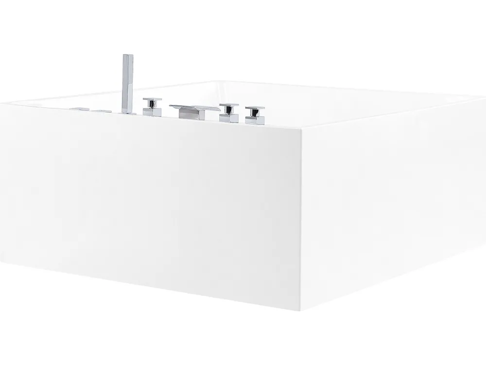 Kylpy- & Poreammeet<Beliani Poreamme Vapaasti Seisova Valkoinen 130 X 130 Cm Tahua