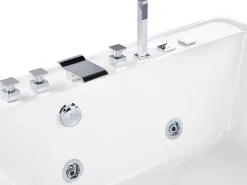 Kylpy- & Poreammeet<Beliani Poreamme Vapaasti Seisova Valkoinen 130 X 130 Cm Tahua