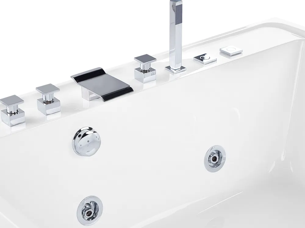 Kylpy- & Poreammeet<Beliani Poreamme Vapaasti Seisova Valkoinen 130 X 130 Cm Tahua