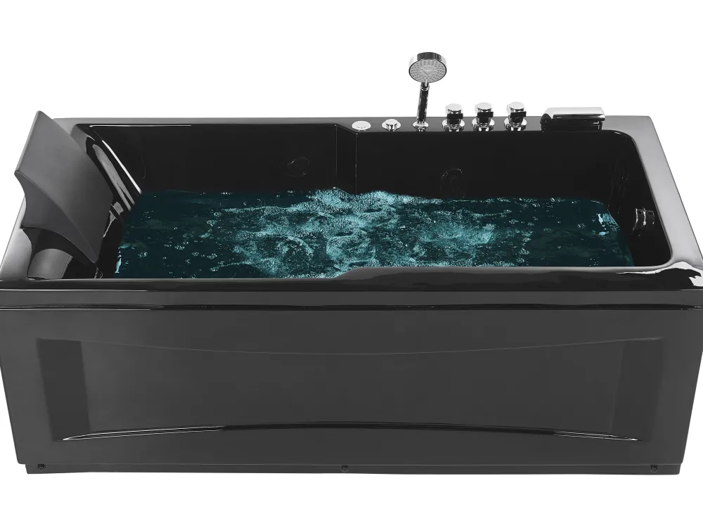 New Beliani Poreamme Vasenk. Led-Valot Musta 169 X 81 Cm Artemisa