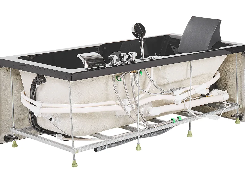 New Beliani Poreamme Vasenk. Led-Valot Musta 169 X 81 Cm Artemisa