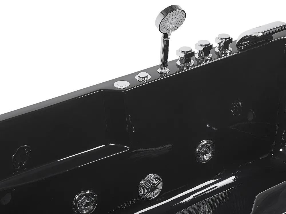 New Beliani Poreamme Vasenk. Led-Valot Musta 169 X 81 Cm Artemisa