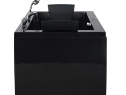 Kylpy- & Poreammeet<Beliani Poreamme Vasenk. Led-Valot Musta 183 X 90 Cm Varadero