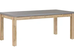 Sale Beliani Poytaryhma 6-Istuttava - Poyta Ja 2 Penkkia Harmaa Ostuni