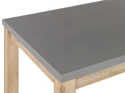 Sale Beliani Poytaryhma 6-Istuttava - Poyta Ja 2 Penkkia Harmaa Ostuni