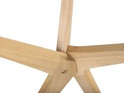 Cheap Beliani Poytasetti Lasitasolla Kumipuu Vaalea Puu 2 Kpl Valley