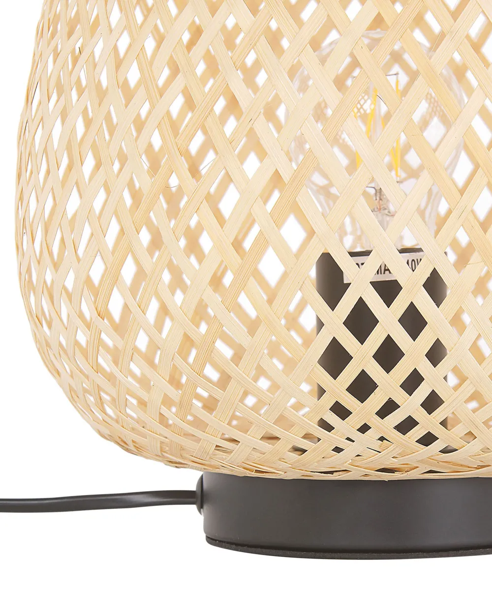 New Beliani Poytavalaisin Bambu Vaalea Puu Bomu