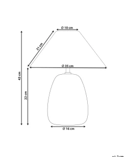 Valaisimet<Beliani Poytavalaisin Keraaminen Vaalea Beige/Sininen Luchetti