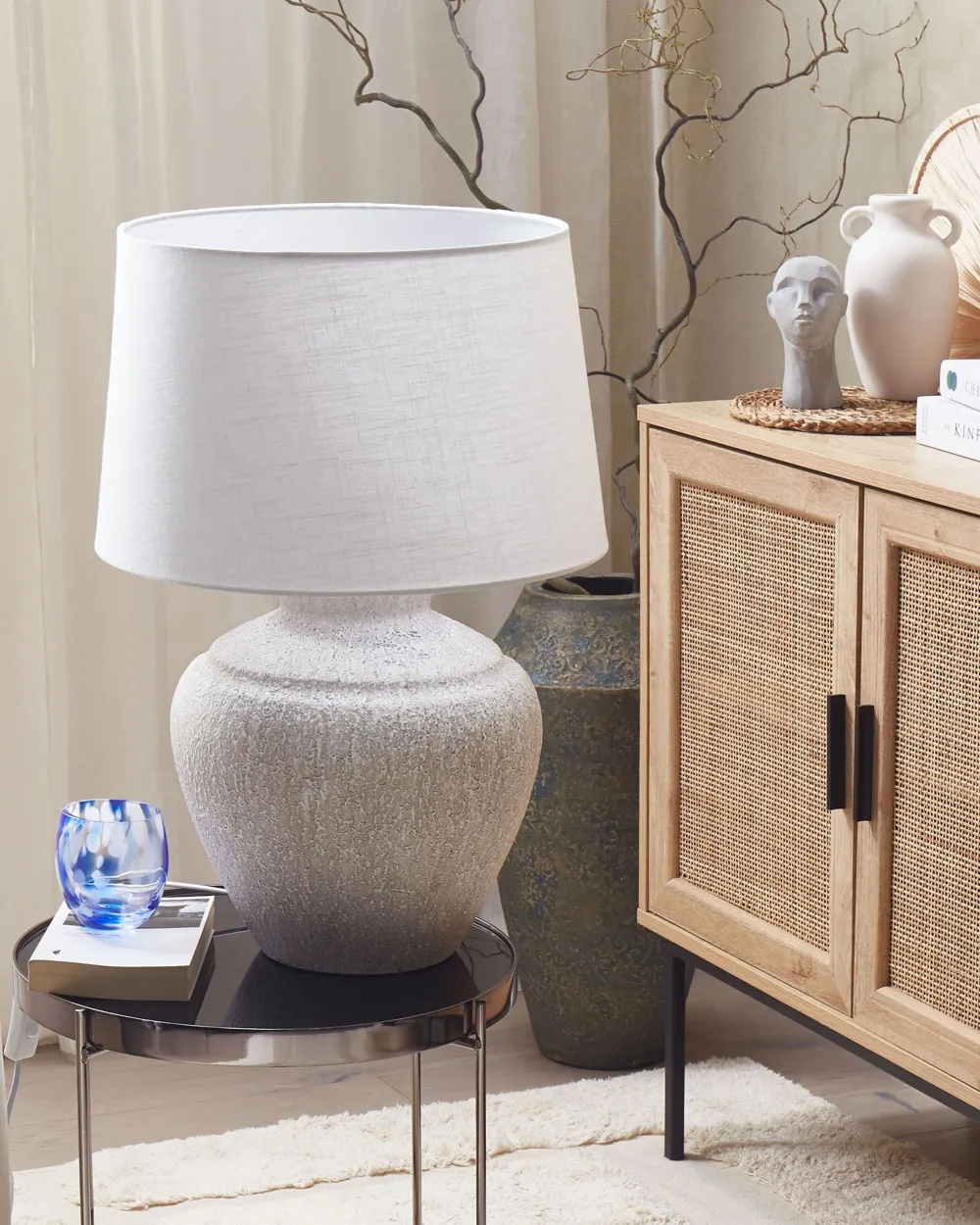 Valaisimet<Beliani Poytavalaisin Keraaminen Kermanvalkoinen Caine