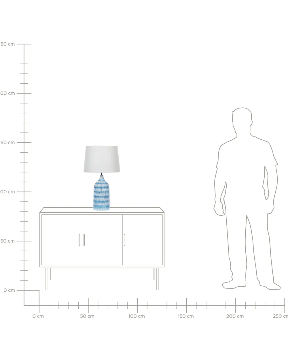 Valaisimet<Beliani Poytavalaisin Keraaminen Sininen Georgina