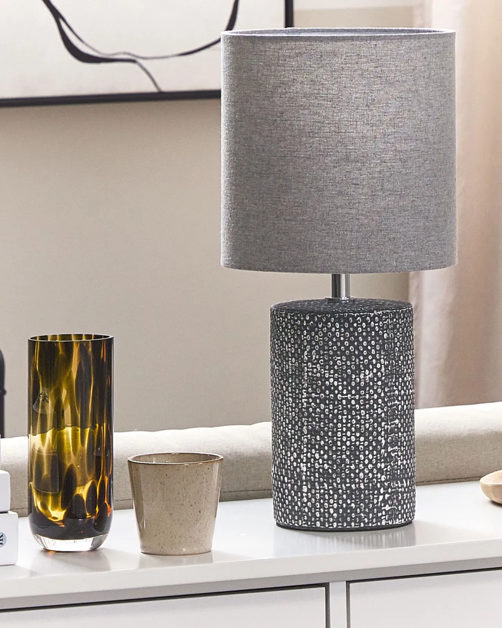 Valaisimet<Beliani Poytavalaisin Keraaminen Harmaa Ider