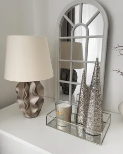 Sale Beliani Poytavalaisin Keraaminen Valkoinen/Kulta Allika