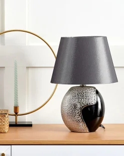 Valaisimet<Beliani Poytavalaisin Keraaminen Hopea/Musta Argun