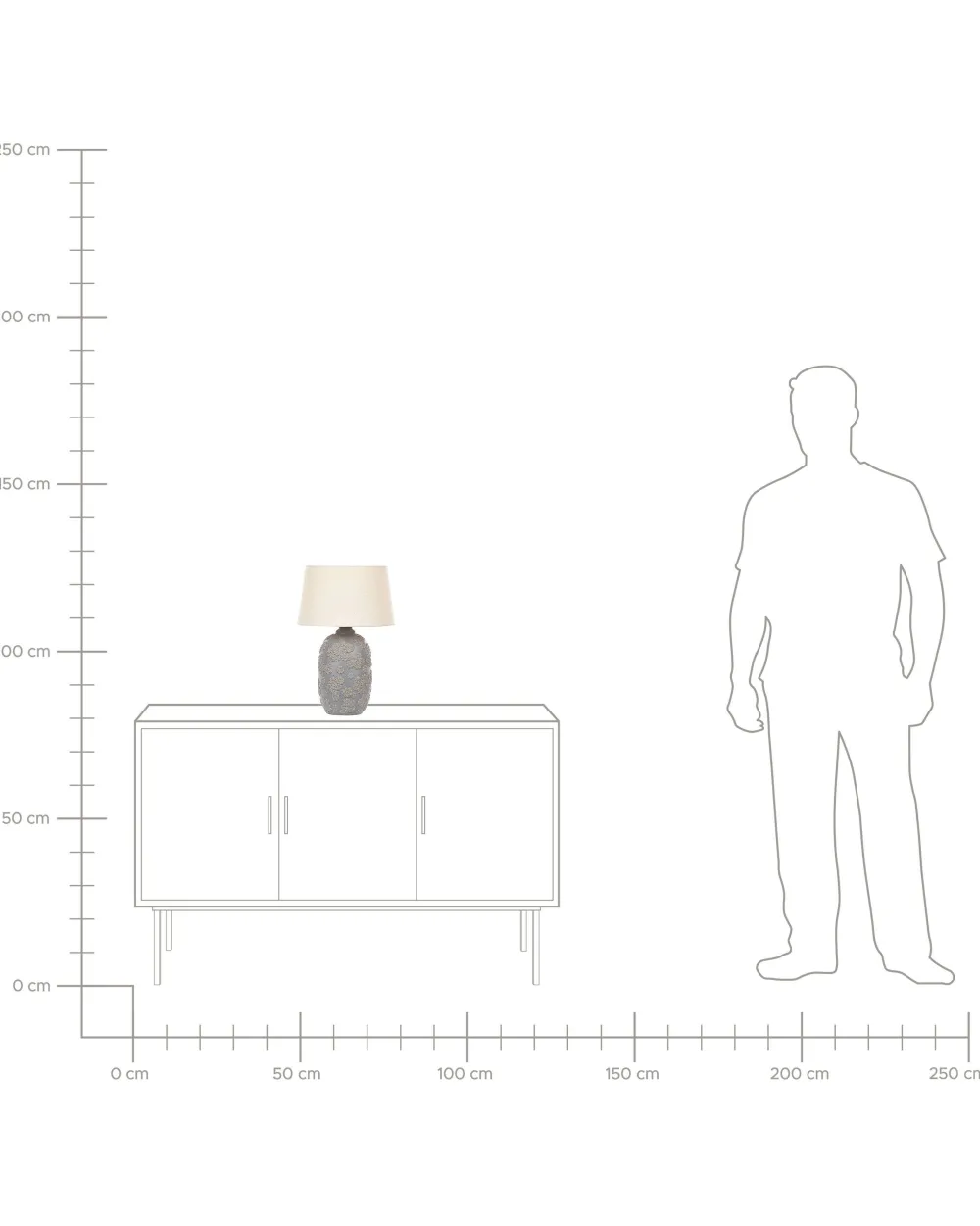 Outlet Beliani Poytavalaisin Keraaminen Harmaa/Beige Ferrey